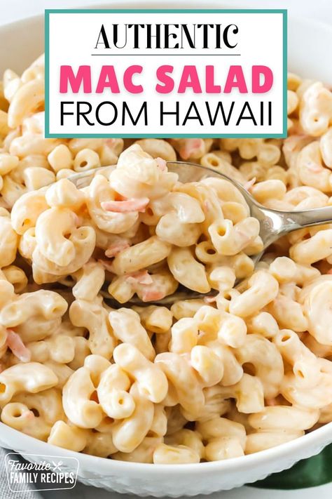 Learn how to make this authentic Mac Salad from Hawaii. This Hawaiian Macaroni Salad is the real deal. A no-frills, creamy mac salad that is the perfect side dish for any BBQ or Luau. A true Hawaiian macaroni salad is just macaroni, carrots, mayonnaise, and salt and pepper. This is the way the locals make it. Macaroni Salad Easy, Hawaiian Pasta Salad, Hawaiian Salad, Hawaiian Mac Salad, Mac Salad Recipe, Hawaiian Macaroni Salad, Easy Macaroni Salad, Best Macaroni Salad, Mac Salad