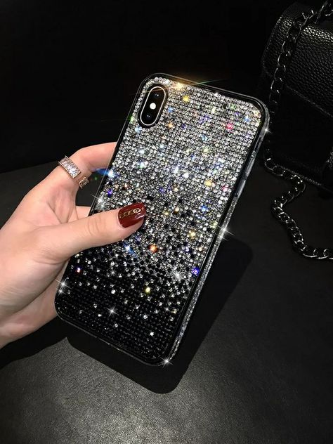 Bedazzling Ideas, Bedazzled Phone Case, Bling Phone Cases, Iphone Colors, Bling Phone Case, Glitter Phone Cases, Bmw Suv, Apple Coloring, Iphone Design