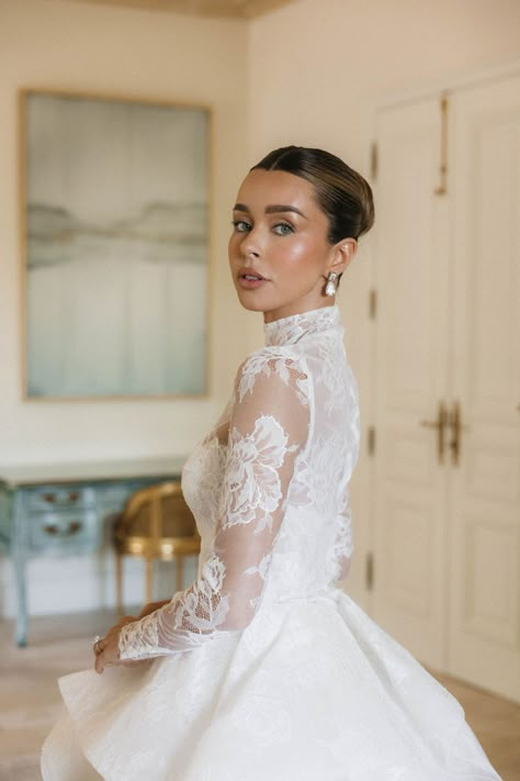 Sierra Furtado and Sam Winkler’s Ballerina-Core Wedding with European Touches in Montecito - Over The Moon Vintage Glamour Wedding, Monique Lhuillier Lace, Live Painter, Sierra Furtado, European Wedding, Digital Film, Bridal Fashion Week, Monique Lhuillier, Bride Wear