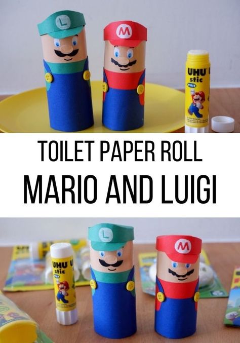 It's Super Mario Day on 10th March and we're gearing up with some awesome Super Mario Crafts and Activities for kids to have fun with! Super Mario Fine Motor Activities, Mario Toilet Paper Roll, Mario School Activities, Super Mario Diy Crafts, Super Mario Bros Crafts For Kids, Mario Stem Activities, Super Mario Arts And Crafts, Mario Brothers Crafts, Easy Super Mario Crafts