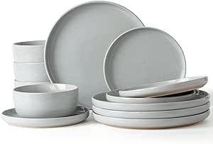 This dinnerware set includes 4*10.25” dinner plates, 4*8” salad plates, 4*5.75” cereal bowls. This is a great combination for a family dinner party. Our dishes have passed microwave and dishwasher safe testing at internationally accredited laboratories. Each plate and bowl is 100% dishwasher safe and microwave safe. This product also comes in different colors! Family Dinner Party, Stoneware Dinner Sets, Square Dinnerware Set, Plates And Bowls Set, Stoneware Dinnerware Sets, Stoneware Dinnerware, Kitchen Dinnerware, Cat Tail, Square Plates