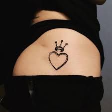 crown heart tattoo  #Crown #Heart #tattoo #hearttattoo Heart With Crown Tattoo Ideas, Crown Heart Tattoo, Heart With Crown Tattoo, Heart Crown Tattoo, Emily Garcia, Queen Of Hearts Tattoo, Love Heart Tattoo, Line Drawing Tattoos, Tattoo Wedding