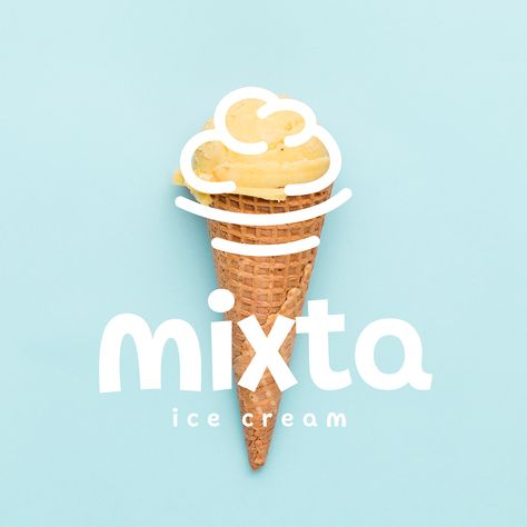 Ice Cream Brand Logo, Ice Cream Logo Design Creative, Ice Cream Logo Ideas, Ice Cream Logo Branding, Ice Cream Branding Design, Ice Cream Graphic Design, Ice Cream Poster Design, Gelato Logo, Ice Cream Logo Design