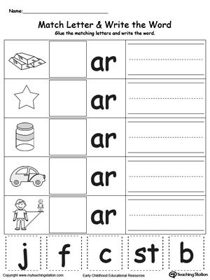 **FREE** AR Word Family Match Letter and Write the Word Worksheet. Topics: Writing, Phonics, Reading, Building Words, and Word Families. Word Families Printables, Kindergarten Word Families, Cvc Words Worksheets, 3 Letter Words, Write The Word, Word Family Worksheets, Family Worksheet, Three Letter Words, English Phonics