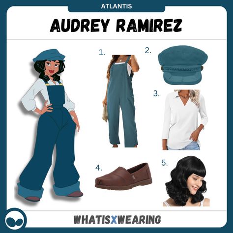 Dress like Audrey Ramirez from Atlantis: The Lost Empire with our easy step-by-step costume guide for women! Audrey From Atlantis Costume, Audrey Rocio Ramirez Costume, Atlantis Audrey Ramirez, Audrey From Atlantis, Atlantis The Lost Empire Costume, Audrey Atlantis Costume, Atlantis The Lost Empire Characters, Audrey Ramirez Costume, Atlantis Halloween Costume