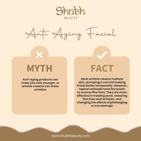 Skincare Myths Vs Facts, Myth Vs Fact Creative Design, Myth Fact, Skincare Myths, Skin Care Myths, Myth Vs Fact, Hair Facts, Brightening Skincare, Antiaging Skincare