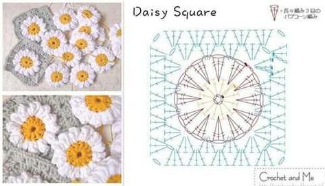 f02ba73d1da41b25cf6c3a49fd1c44ab (1) | saritaale | Flickr Daisy Granny Square Diagram, Vest Haken, Daisy Granny Square, Crochet Diagrams, Crochet Granny Square Tutorial, Crochet Applique Patterns Free, Knitted Accessories, Rainbow Blanket, Crochet Motif Patterns