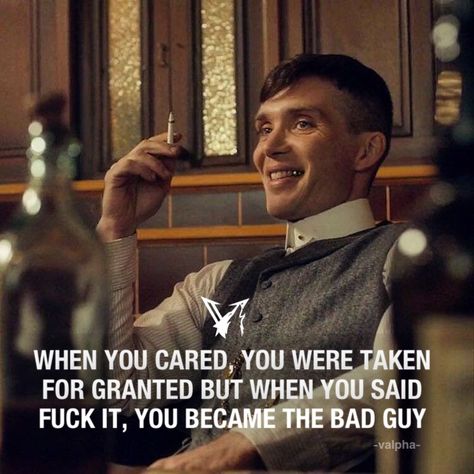 It was never about them. It ain’t easy being the good guy. Playing the bad guy is much easier. #peakyblinder #tommyshelby #peaky #blinder #tommy #shelby #quotes #quotesandsayings #quotestoliveby #valpha Bad Guys Quotes, How To Be Like Thomas Shelby, Thomas Shelby Quotes Truths, Bad Guy Quotes, Tommy Shelby Quotes, Bad Men Quotes, Lines From Movies, Bad Boss Quotes, Thomas Shelby Quotes