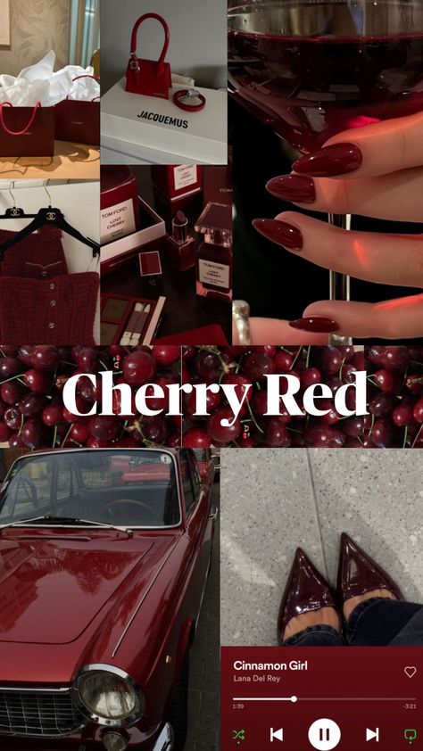 Cherry red inspiration Wallpaper Aesthetic Lockscreen, Maroon Aesthetic, Red Inspiration, Red Smoothie, Red Aura, Latina Aesthetic, Dark Red Wallpaper, Trendy Outfit Ideas, Dark Feminine Aesthetic