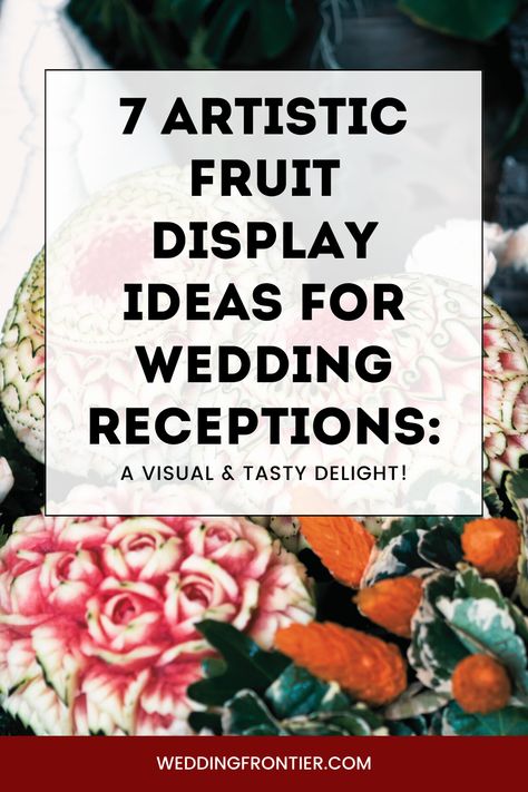 Elevate the aesthetic and taste of your wedding reception with our delightful fruit display ideas! These 7 arrangements are designed to mesmerize and satisfy, making your special day even more memorable. #FruitDisplay #WeddingFruitIdeas #WeddingReception Fruit Tray For Wedding Reception, Fruit Bridal Shower Ideas, Bridal Shower Fruit Display, Fruit Table Ideas Wedding, Wedding Fruit Table, Fruit Tray Ideas For Wedding, Fruit Bar Wedding, Fruit Display Ideas For Party, Fruit Display Ideas