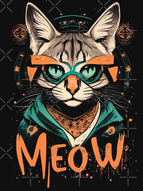 "Vintage Cat Lovers Meow Vector T-Shirt Design " Classic T-Shirt for Sale by WINNSTICKERSS | Redbubble Sticker Design Printable, Cat Tshirt Design, Vintage Tshirt Design, Tshirt Sticker, Poster Illustration, Stickers Printable, Cute Mermaid, Graphic Tshirt Design, Vintage Cat