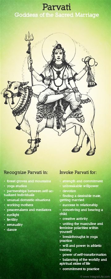 "Parvati is a goddess of love, with a seductive radiance directed at her beloved, yet at the same time focused inward, on her own essence. She's mother, a yogini, a seeker of truth who inquires deeply into the nature of reality. She's powerful and she's tender, she's willful and she's playful -both at the same time. Parvati is a goddess of relatedness." From "Awakening Shakti" by Sally Kempton Sacred Marriage, Arte Yoga, Little Buddha, Hindu Goddess, Hindu Mythology, Shiva Shakti, Sacred Feminine, Hindu Deities, Indian Gods