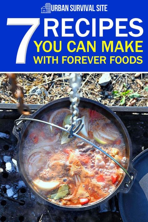 Discover 7 creative ways to improvise and make delicious meals using ingredients from your long-term food storage. Perpetual Soup, Emergency Book, Pioneer Foods, Survival Recipes, Pioneer Recipes, Freeze Dried Vegetables, Best Survival Food, Survival Skills Emergency Preparedness, Survival Foods