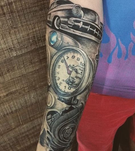 Car Mechanic Tattoo, Piston Tattoo, Hot Rod Tattoo, Engine Tattoo, Racing Tattoos, Mechanic Tattoo, Biomechanical Tattoo, Car Tattoos, Valentine Photography