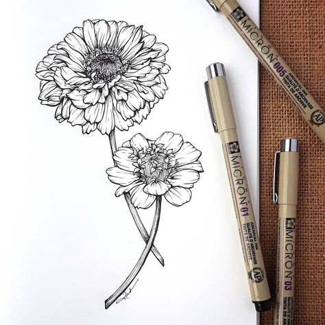 Zinnia Flowers Tattoo, Zinnia Tattoo, Queen Of Hearts Tattoo, Heart Costume, Queen Of Hearts Costume, Zinnia Flowers, Doodle Ideas, Flower Art Drawing, Flowers Tattoo