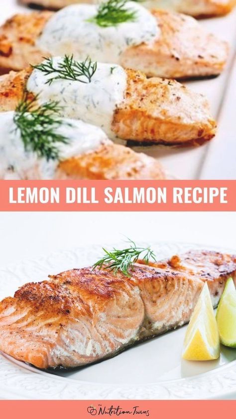 This lemon dill salmon recipe is healthy and easy! The health benefits of the dill in this salmon recipe are many - it helps neutralize certain carcinogens and helps protect the body against oxidized molecules that damage it. Try this delicious grilled salmon with dill sauce recipe today! Grilled Salmon With Dill, Salmon With Roasted Vegetables, Salmon Sauce, Yogurt Dill Sauce, Lemon Dill Salmon, Dill Sauce For Salmon, Pan Salmon, Dill Salmon, Creamy Dill Sauce