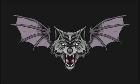 Wing Illustration, Bat Illustration, Bat Wing, Wolf Head, The Wolf, Bat Wings, Vector Art, Bat, Vector Free