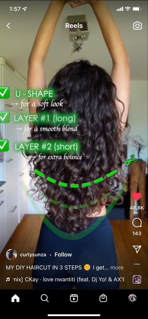 Long Haircuts For Curly Wavy Hair, U Shape Haircut Curly Hair, Curly Hair Armpit Length, 2b 2c Haircut Long, Wavy Curly Haircut Layers, V Shaped Haircut Curly Hair, 2b Curls Haircuts, Curly Haircuts 2c, U Shaped Curly Haircut