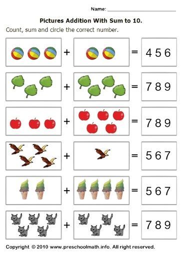 Basic Addition Worksheets, Free Addition Worksheets, Easy Math Worksheets, Kindergarten Math Addition, Kindergarten Math Worksheets Addition, Kindergarten Addition Worksheets, Addition Kindergarten, Math Addition Worksheets, Basic Addition