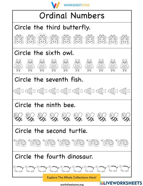 Ordinal number with objects worksheet in 2024 | Ordinal numbers, Math addition worksheets, Mathematics worksheets Ordinal Number Worksheet Kindergarten, K2 Maths Worksheet, Ordinal Numbers Preschool, Math Primary 1 Worksheet, Ordinals Worksheet For Kindergarten, Ordinal Numbers Activities Kindergarten, Ordinal Numbers Worksheets Grade 2, Number Worksheets For Grade 1, Ordinal Numbers Worksheets For Grade 1