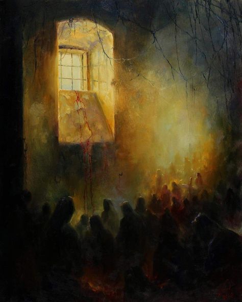 Mariusz Lewandowski, Darkest Night, Rennaissance Art, 다크 판타지, Fantasy Paintings, Mystical Art, Ap Art, Creepy Art, Ethereal Art