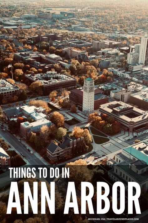 Traveling to Ann Arbor, MI but don’t know what to do there? This travel guide will show you the top attractions, best activities, places to visit & fun things to do in Ann Arbor. Start planning your itinerary now! #michigan #usatravel #usaroadtrip #ustraveldestinations Beautiful Parks, Sports Center, Ann Arbor Michigan, Island Park, Michigan Travel, Us Travel Destinations, Beautiful Park, Nature Center, Ann Arbor