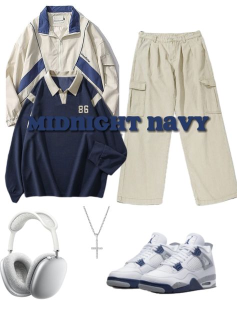 Midnights Outfit Ideas Men, Midnight Navy Jordan 4 Outfit Men, Taylor Swift Midnights Outfit Ideas Men, Navy Blue Outfit Men Streetwear, Midnights Taylor Swift Outfit Men, Midnight Navy Jordan 4 Outfit, Mens Eras Tour Outfit Ideas, Navy Blue Shoes Outfit, Men’s Eras Tour Outfits