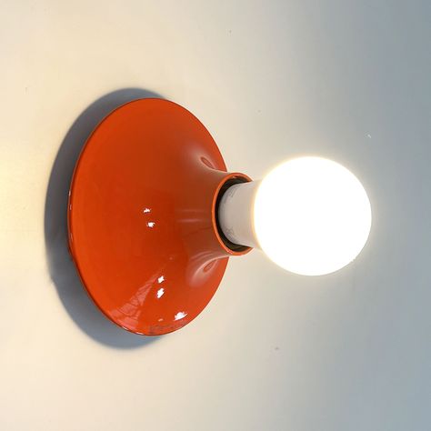 Listed on VNTG.com: Orange Teti Wall Lamp by Vico Magistretti for Artemide, 1970s | #vntg #vintage Vico Magistretti, Design Lighting, Bed Lights, Guest Bathroom, Hanging Lamp, Vintage Design, Wall Lamp, Vintage Designs, Century Modern