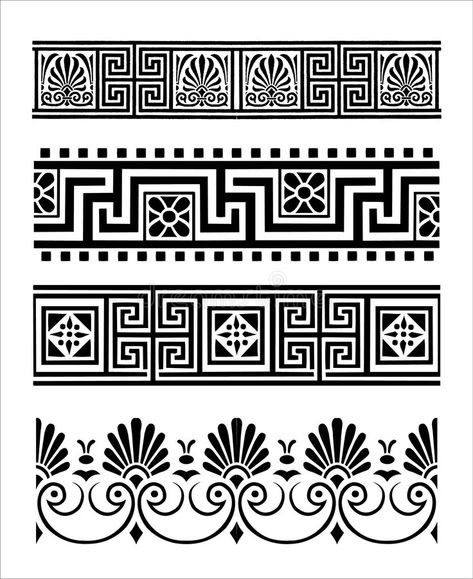 Greek ornaments. A set of some greek ornaments for borders, vectors , #Ad, #set, #ornaments, #Greek, #vectors, #borders #ad Greek Ornament, Greek Pattern, Ornament Designs, Greek Design, Greek Art, Ethnic Patterns, Floral Border, Ancient Greece, Ancient Art