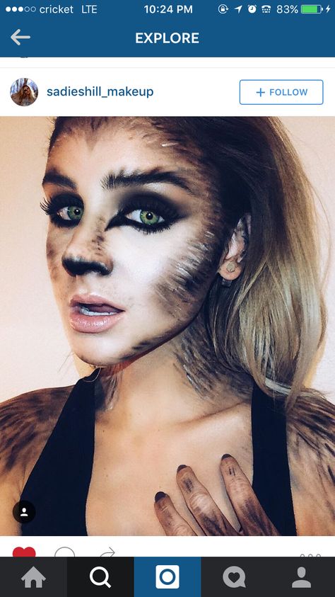 Lobisomem versão feminina é lobiwomen? Werewolf Halloween Makeup, Werewolf Makeup, Wolf Makeup, Werewolf Halloween, Werewolf Costume, Halloweenský Makeup, Halloween Make-up Looks, Animal Makeup, Wolf Costume