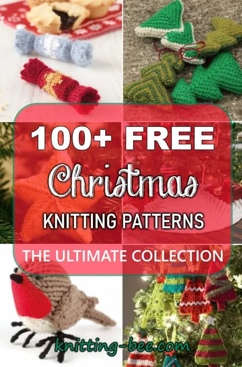 Xmas Knitting, Holiday Knitting, Christmas Knitting Projects, Knit Christmas Ornaments, Knitted Christmas Decorations, Christmas Knits, Knitted Toys Free, Christmas Knitting Patterns Free, Knitting Christmas