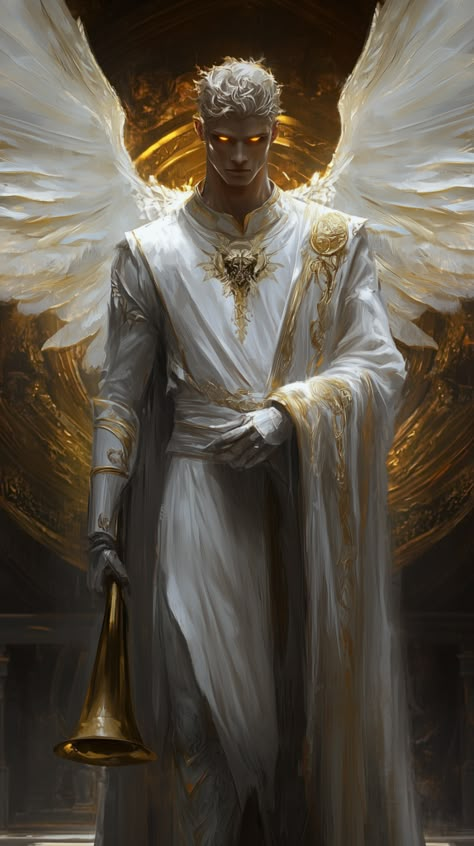 Evil God Art, Dnd Angel, Fantasy Gods Art, Oc Art Inspiration, Mork Borg, Male Character Ideas, Male Angel, Fantasy Wizard, Messages Of Hope