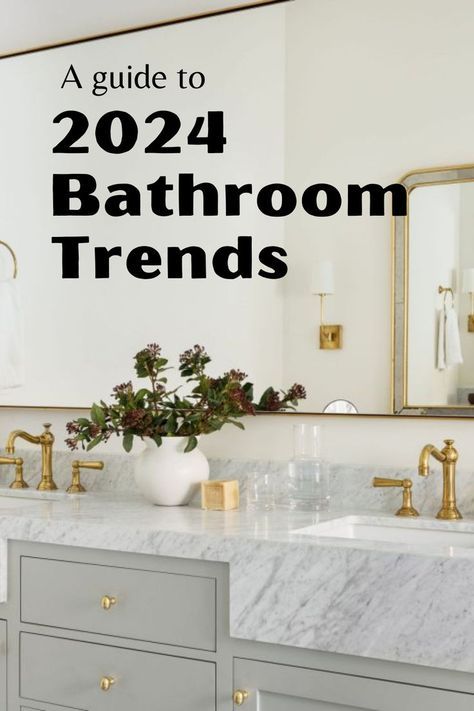 Step into the future with the hottest bathroom trends for 2024! This year’s trends are set to transform your bathroom interior into a stylish and functional sanctuary. Studio Mcgee Bathroom, Mcgee Bathroom, Latest Bathroom Trends, Bath Trends, Bathroom Aesthetics, Paint Trends, Powder Room Makeover, Colorful Wall Decor, Latest Bathroom