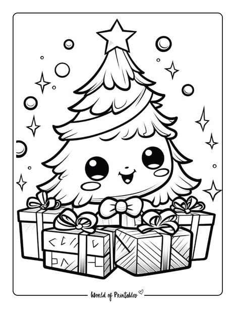 Coloring Pages Christmas Tree, Cute Christmas Coloring Pages For Kids, Coloring Pages Christmas Free Printable, Merry Christmas Drawing Art, Christmas Colouring Pages For Kids, Cute Christmas Coloring Pages, Christmas Present Coloring Pages, Christmas Pictures To Color, Christmas Colouring Pages