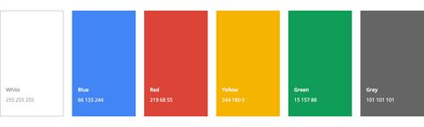 Google Colors - Google Color Palette Google Color Codes, Education Color Palette, Learning By Doing, Ui Color, Red Colour Palette, Green Palette, Color Palate, Color Palette Design, Red Green Yellow