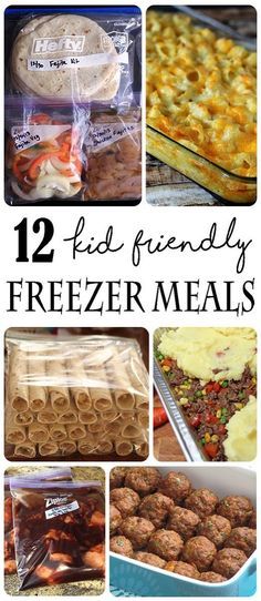 12 Kid Friendly Make Ahead Freezer Meals  via TheKimSixFix.com Kid Friendly Freezer Meals, Freezer Dinners, Freezer Friendly Meals, Freezer Meal Planning, Make Ahead Freezer Meals, Crock Pot Freezer, Easy Freezer Meals, Freezer Meal Prep, Fast Recipes