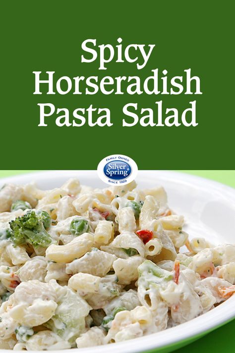 Spicy Horseradish Sauce, Horseradish Recipes, Prepared Horseradish, Horseradish Sauce, Tasty Dinner, Weekday Meals, Pasta Salads, Vegetarian Food, Pasta Salad Recipes