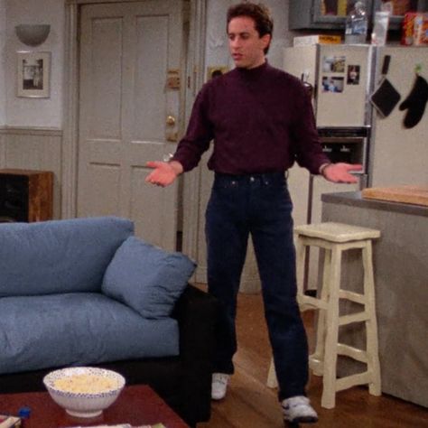 #seinfeld #kramer #jerryseinfeld #elainbenes #elaine #georgecostanza #90s #sitcom #seinfeldicon #icon George Costanza Outfits, 90s Sitcom Fashion, Seinfeld Outfits, Guitarist Style, Sitcom Fashion, Seinfeld Kramer, George Costanza, 90s Sitcoms, Jerry Seinfeld