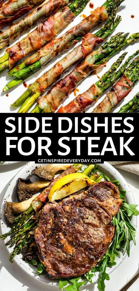 Best Sides For Steak, Best Side Dishes For Steak, Steakhouse Sides, Side Dishes Pasta, Side Dishes For Steak, Veggies On The Grill, Steak Dinner Sides, Steak Sides, Easy Side Dishes