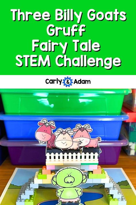 Three Billy Goats Gruff Fairy Tale STEM Challenge Fairy Tale Stem Activities, Bridge Challenge, Fairy Tale Stem, Three Billy Goats Gruff, Billy Goats Gruff, Stem Teacher, Stem Challenge, Classroom Freebies, Stem Challenges