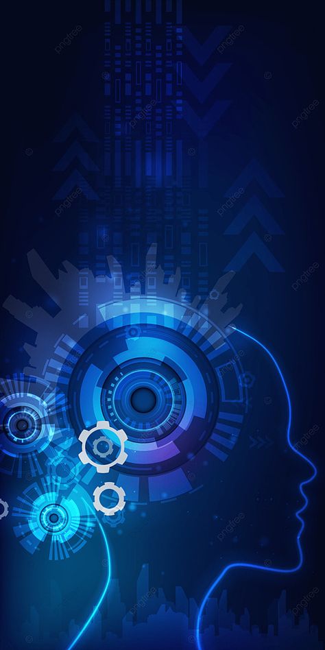 Artificial Intelligence In Blue Color For Mobile Phone Background Robot Brain, Brain Technology, Robot Background, Futuristic Wallpaper, Blue Futuristic, Technology Poster, Blue Robot, System Wallpaper, Future Robots