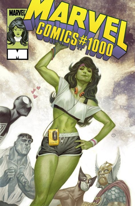 She-Hulk Takes Center Stage in '80s-Themed Marvel Comics #1000 Variant Love Story Comic, Julian Totino Tedesco, Polaris Marvel, Grumpy Cat Quotes, Robin Comics, Joker Comic, Marvel Comics Covers, Hulk Art, Hulk Comic