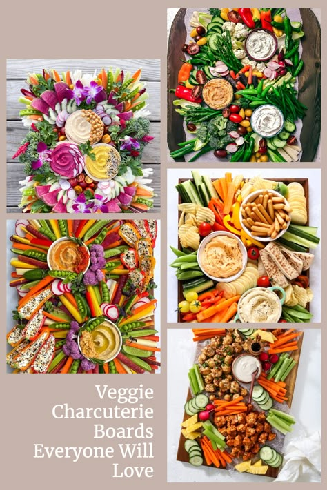 Tired of the same old fruits, crackers and cheese on your charcuterie board? If you’re a lover of all things savory, get ready to give your regular snack boards an upgrade with this roundup of delicious veggie-filled options! From roasted vegetables to flavorful dips and spreads, this collection has something for everyone. Small Vegetable Charcuterie Board, Veggie And Charcuterie Board, Cheese Cracker Veggie Platter, Vegetarian Cheese Platter, Fruits And Veggie Charcuterie Board, Veg Cheese Board, Cheese And Vegetable Platter, Fruit And Veggie Trays Wedding Reception, Diy Graze Board