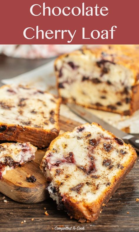 Chocolate Cherry Loaf, Cherry Quick Bread, Cherry Loaf Cake, Cherry Loaf, Cheese And Chocolate, Cherry Bread, Fall Fun Food, Cherry Sauce, Mini Loaf