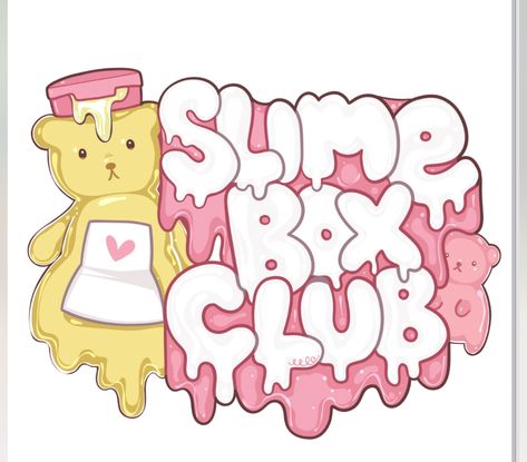 We make a mess so you don’t have to! Join Slime Box Club and get premade and DIY slime delivered to you door! Slime Logo Design, Slime Logo Ideas, Foto Slime, Buisness Name Ideas, Logo Slime, Slime Logo, Slime Box, Cookie Business, Slime Shops