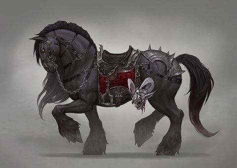 ArtStation - Devil Hunter Armored Horse Art, Demon Horse Art, Fantasy Horse Art, Animal Armor, Demon Horse, Horses Funny, Funny Horse Pictures, Horse Art Drawing, Magical Horses