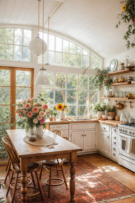 Cottage Core Farmhouse, English Cottage Kitchens, Cottage Kitchen Ideas, Cozy Cottage Kitchen, Casa Vintage, Cottage Kitchens, Inspire Me Home Decor, Home Goals, Home Vibes