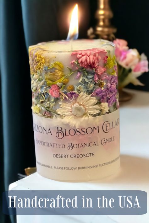 Our Botanical candles are scented with fragrance oils that are inspired by botanical elements, non-toxic and phthalate-free. We use flowers that we preserve from our gardens creating a beautiful, soothing and aromatherapeutic ambiance to your home decor.