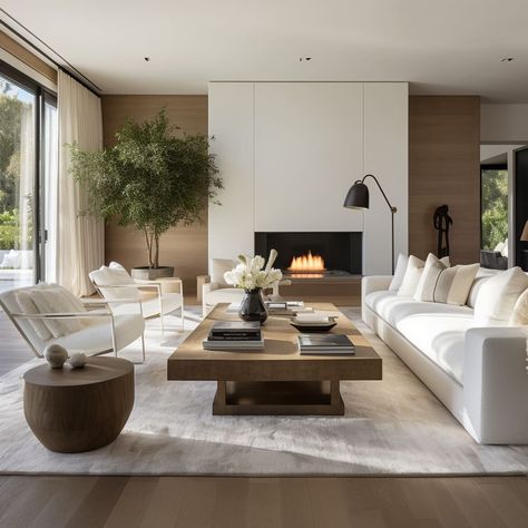 Family Room Design Modern Luxury, Beige And White Living Room, Modern Scandinavian Living Room, Modern Family Room, Living Room Interiors, Living Room Design Inspiration, Open Living Room, White And Beige, Living Room Design Decor