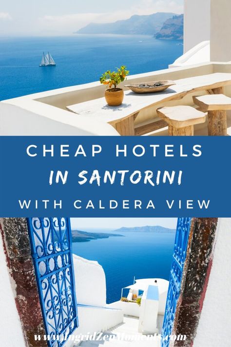 11 Affordable and lovely hotels in Santorini with caldera view Santorini Grecia, Fira Santorini, Santorini Hotels, Greece Hotels, Greece Travel Guide, Oia Santorini, Greece Vacation, Backpacking Europe, Cheap Hotels